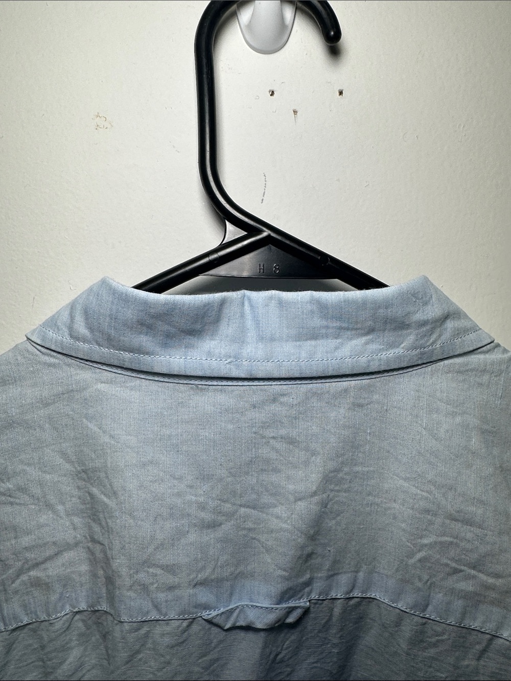 Vince Light Blue Linen Blend Short Sleeve Button Up Shirt Men’s XXL Resort - Picture 14 of 14
